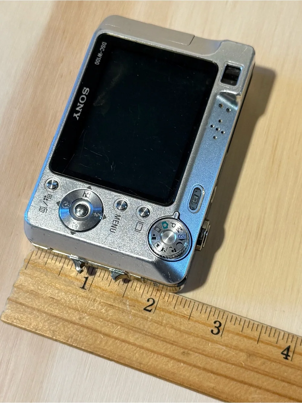 Sony Cyber-shot DSC-W100 Silver 8.1MP Tested Good w/Card-Charg-Bat Read Info Blw